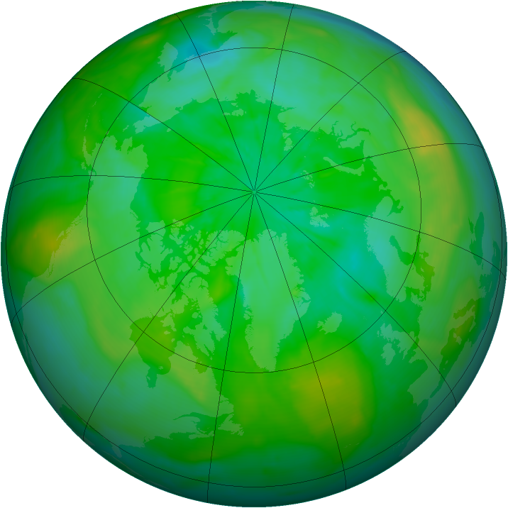Arctic ozone map for 22 July 2014